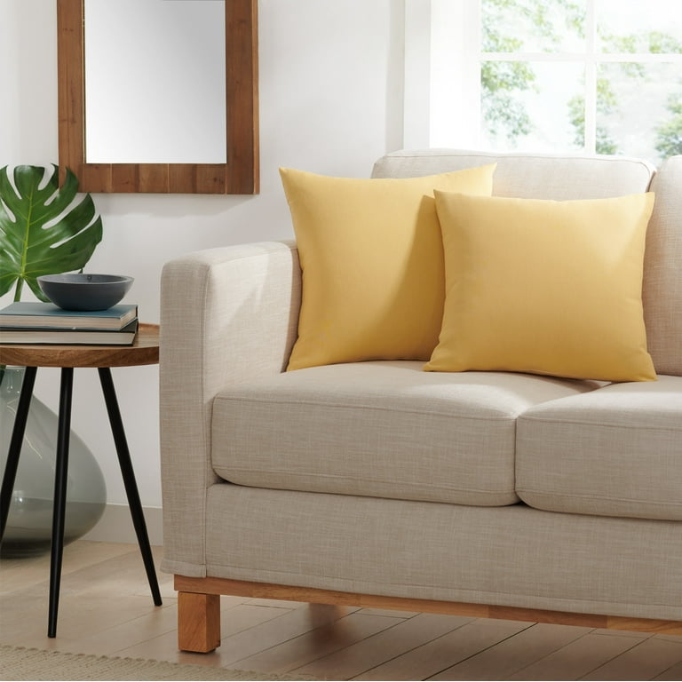 Pottery barn online yellow pillows