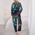 thumbnail image 3 of Bingfone Womens Pajama Sets Colorful Flower Tiger Print,Long Sleeve Loungewear Pajamas Set-XX-Large, 3 of 8