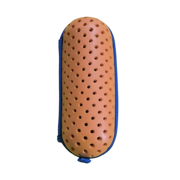 Qarigey Caja de almacenamiento portátil para gafas, accesorios de natación, caja de almacenamiento para gafas de natación EVA, gafas de sol Cadenas y cordones para anteojos color naranja