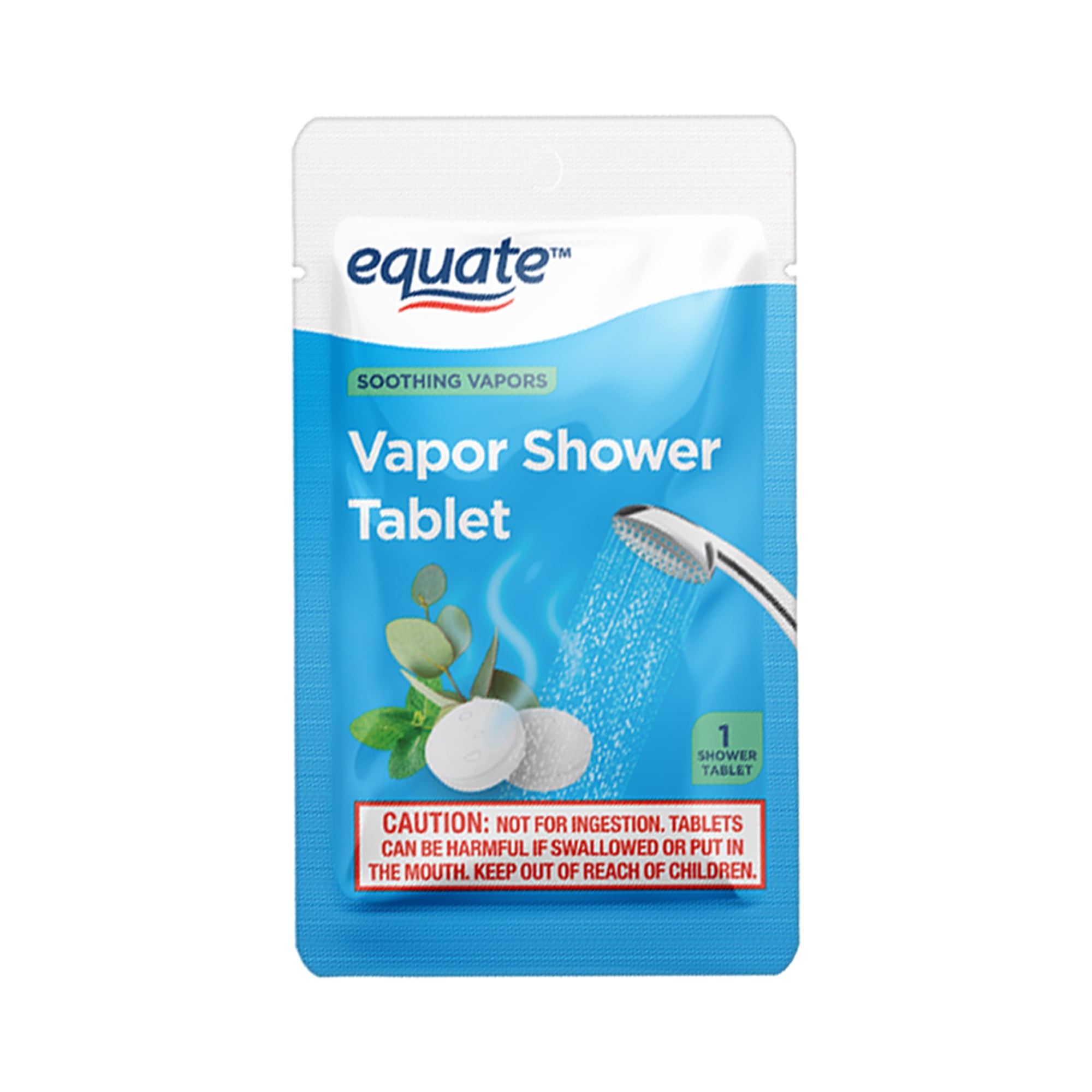Equate Vapor Shower Tablets - Non-Medicated - Eucalyptus & Menthol Scented Steamers - 5 Count