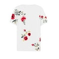 thumbnail image 5 of Staron Womens Tops Button Down Spring Summer Tunic Dressy Casual Trendy Loose V Neck Shirts Short Sleeve Basic Tops, 5 of 5