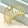 thumbnail image 1 of Pinza para el pelo, pinza para el pelo de metal dorado, pinza para el pelo con perlas doradas, pasador de mandíbula grande para mujeres y niñas, tipo F, 1 of 1