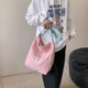 thumbnail image 4 of 38241 Ins Hilo Bordar Acolchado Amor Color Práctico Bolso Hombro Gran Capacidad Bolso Mamá (rosa) para Colegialas, 4 of 9