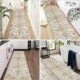 thumbnail image 4 of Findosom 2'x8' Vintage Runner Rug 0.4" Distressed Hallway Rug Non Slip Laundry Runner Rug Decor Rug Washable Runner Rug Kitchen Floor Mat Entryway Rug Runner for Laundry Kitchen Entryway, Beige, 4 of 8