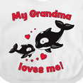 thumbnail image 4 of Inktastic My Grandma Loves Me Orca Family Boys or Girls Baby Bib, 4 of 4