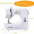 thumbnail image 2 of Mini Sewing Machine For Beginners,Portable Household Crafting Mending Machine, 12 Built-In Stitches And Foot Pedal, 2 of 5
