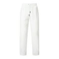 thumbnail image 4 of Ecqkame Men's Ethnic Sets 2 Piece Printed Long Sleeved Stand Collar Dashiki &Trousers Two-Piece Set for Men B-White M, 4 of 7