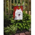 thumbnail image 2 of Carolines Treasures SC9419-FLAG-PARENT American Eskimo Red and Green Snowflakes Holiday Christmas Flag  multicolor, 2 of 2