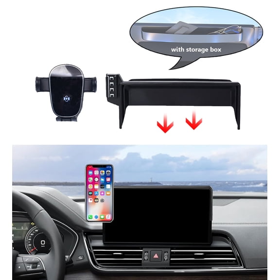 For 2021-2024 Audi A4 A5 Q5 Car Phone Holder with 10.1" Screen Mobile Bracket