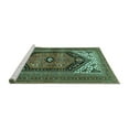 thumbnail image 2 of Ahgly Company Machine Washable Indoor Rectangle Persian Turquoise Blue Traditional Area Rugs, 8' x 12', 2 of 4