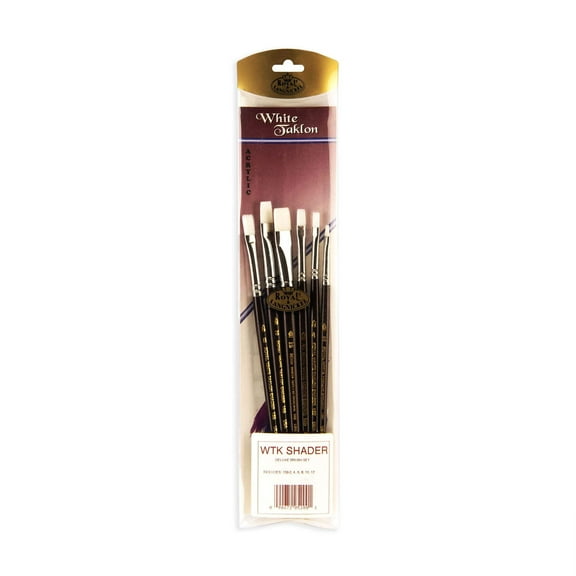 Royal & Langnickel White Taklon™ 6pc Shader Brush Set
