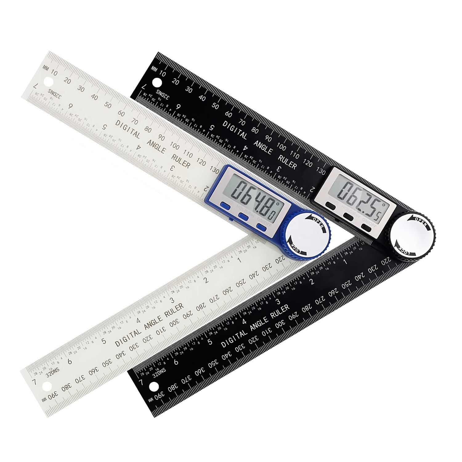 Digital Angle Finder Protractor, 2 In 1 Angle Finder Ruler With 7 Inch/200mm, Angle Measuring Tool For Woodworking/Carpenter/Construction/DIY Measurement