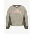 thumbnail image 4 of Justice Girls Hacci Long Sleeve Graphic Top, Sizes Xs-Xlp, 4 of 5