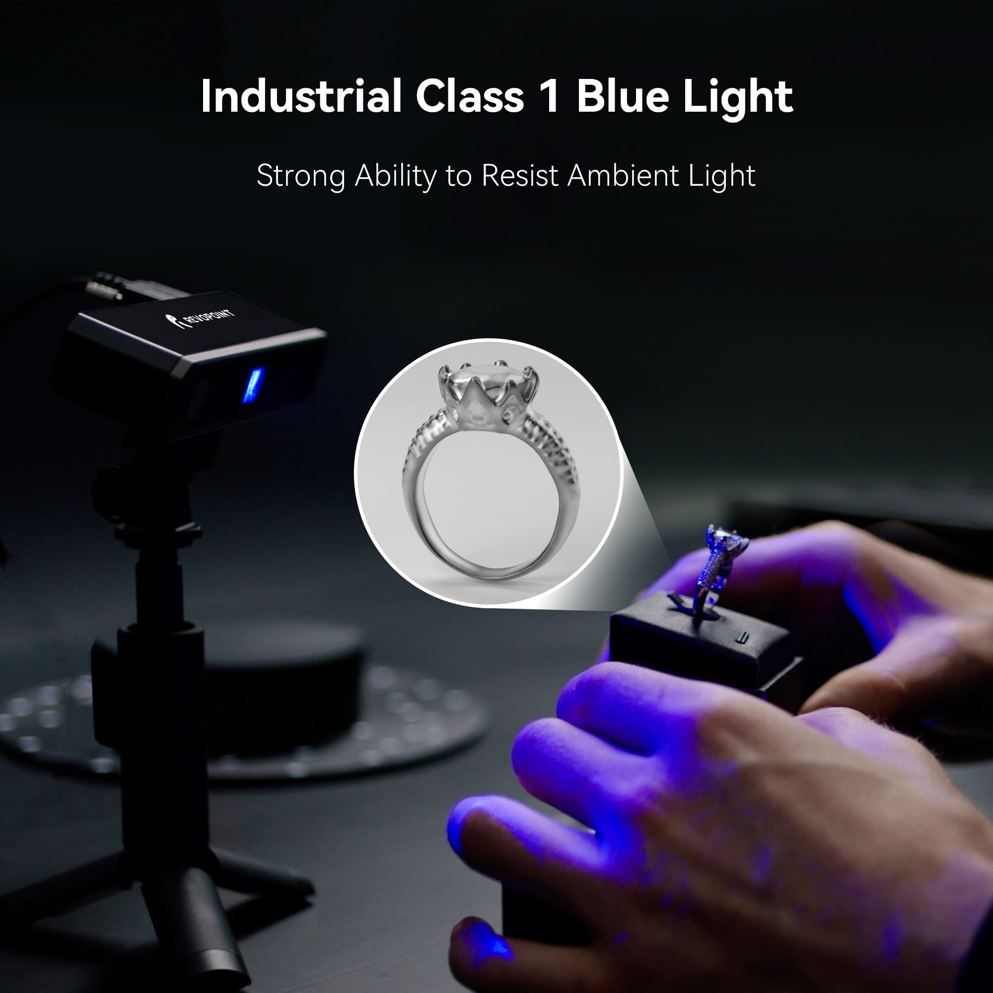 Revopoint MINI 3D Scanner 0.02 mm Precision Industrial Blue Light