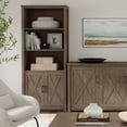 thumbnail image 3 of Simpli Home Ela SOLID WOOD 72 inch x 30 inch Transitional Bookcase in Smoky Brown, 3 of 11