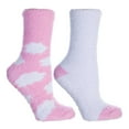 thumbnail image 1 of MinxNY Women's Lavender Infused Slipper Socks, 2-Pair Pack with Lavender Sachet, "Clouds", Aromasoles, 1 of 4