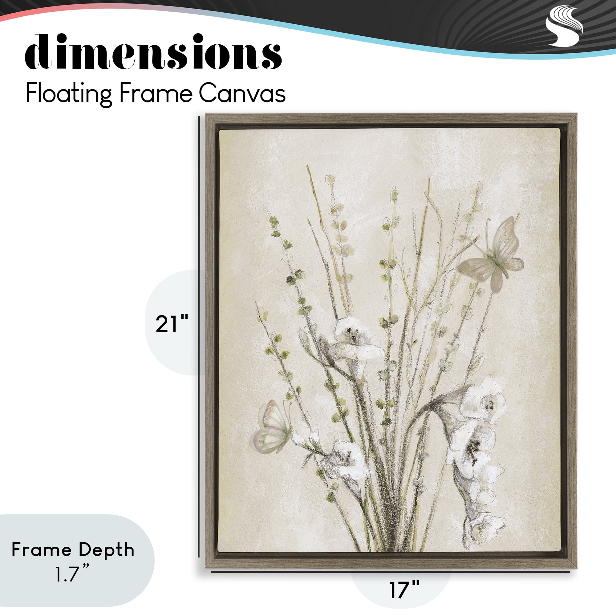 Stupell Industries Fresia & Date Branch Brown Framed Floater Canvas Wall Art, design by Lanie Loreth