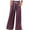 Wine, variant on QLEICOM Women's Wide Leg Pants Casual Trousers Straight Leg Drawstring Elastic High Waist Loose Comfy Trousers with Pockets Coffee M, US Size 6