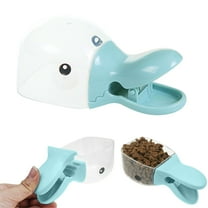 CHENjy Duckbill Pet Food Scoop & Bag Clip 2-in-1 - ABS Plastic Measuring Spoon for Dog/Cat Food, Rice & Dry Goods, 14cm Cute Kitchen Tool with Strong Spring