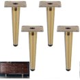 thumbnail image 1 of 26-27 Furniture Legs, Tilt Sofa Leg, Table Leg Cabinet Legs Bedside Metal Legs, For Coffee Tables, Cupboards4pcs-gold, 1 of 3
