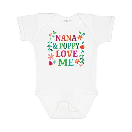 

Inktastic Nana and Poppy Love Me Gift Baby Boy or Baby Girl Bodysuit