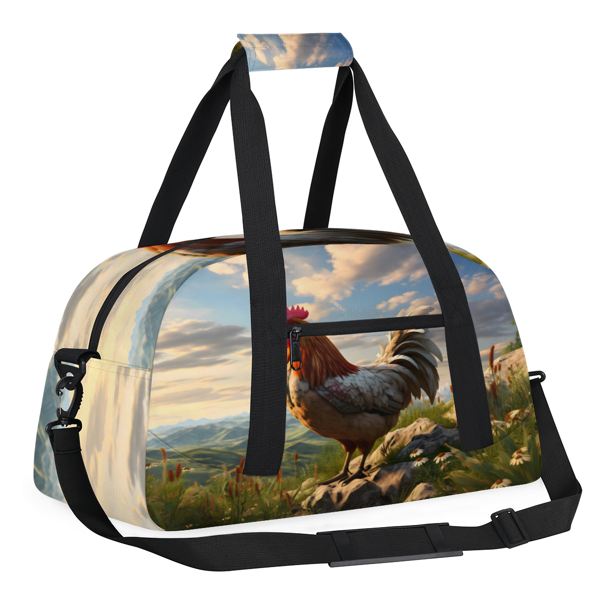 Herdesigns Sports Duffle Bags Travel Duffle Bag Gym Bag Farmhouse Chicken Weekender Travel Bag Waterproof Overnight Bag Carry On Travel Tote Bag Dance Bags