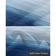 thumbnail image 6 of Navy Blue Kitchen Valances for Windows Farmhouse Linen Window Valance Curtain for Living Room Window Treatment Ombre Modern Oil Painting Aesthetics Abstract Art Valance Rod Pocket, 54 x 18 Inch, 6 of 6