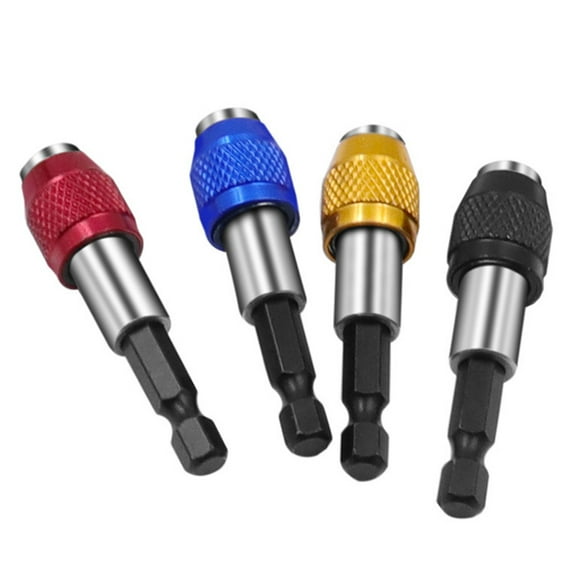 Multifunctional Drill Bit Extender with 1/4” Hex Shank Quick Off Drill Bit Extension Bit Holder