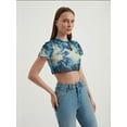 thumbnail image 3 of Abstract Tulle Crop Top, 3 of 5