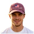 thumbnail image 5 of vigerkar 2026 Soccer Fan Cap–USA, CAN, MEX Host Countries Embroidered Baseball,Hat Unisex , Soccer Supporters (Wine, One Size), 5 of 9