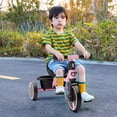 thumbnail image 3 of KORIMEFA Toddler Tricycle for 2-5 Year Old, Kids Trike with Storage Basket 3 Wheel Bike Birthday Toys Gift for Girls Boys, Pink, 3 of 10