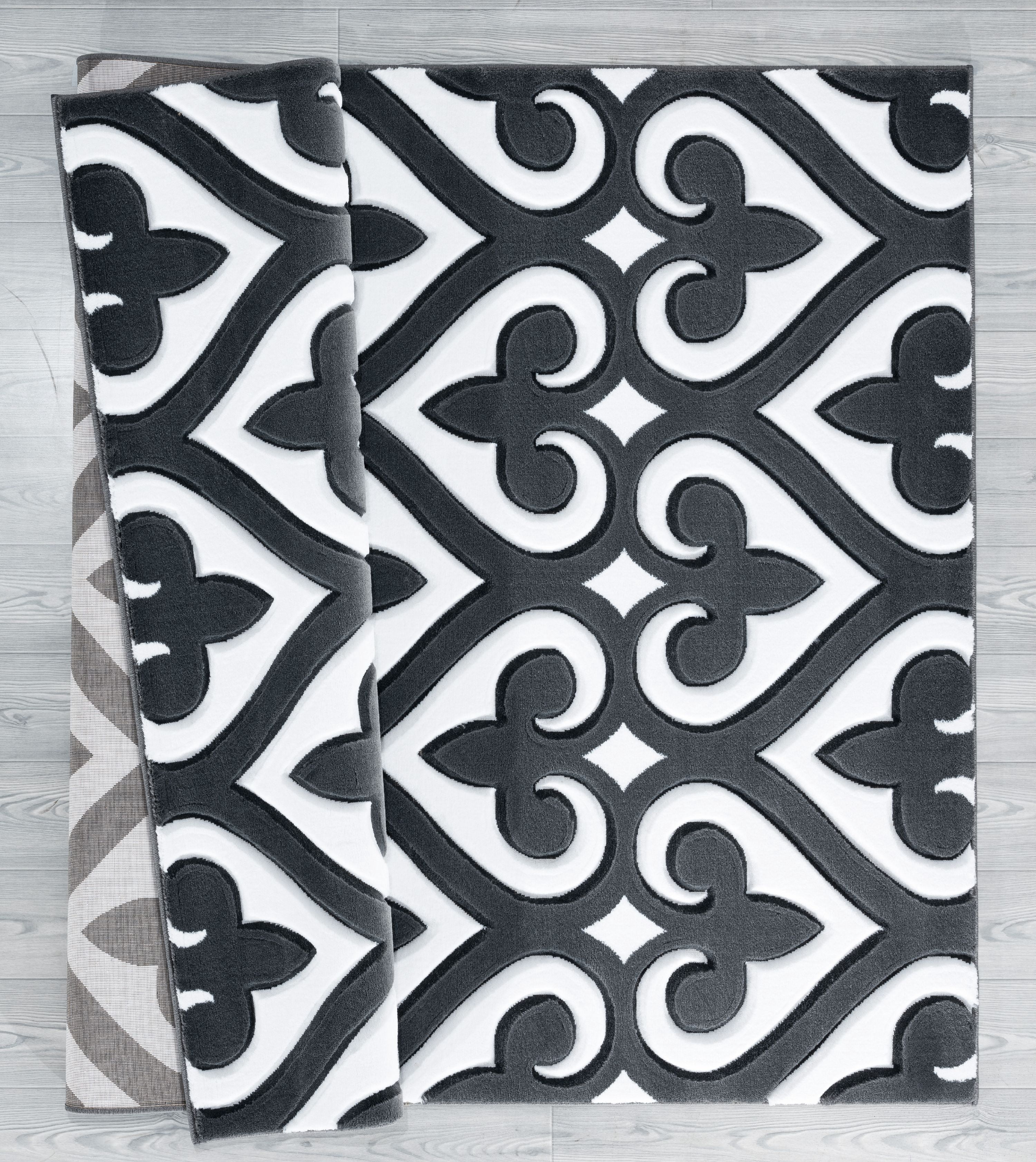 United Weavers Drachma Benachi Modern Geometric Runner Rug, Grey, 2'7" x 7'4"