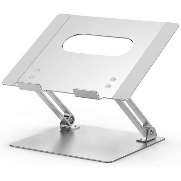 Besign LS10 Aluminum Laptop Stand, Ergonomic Adjustable Notebook Stand, Riser Holder Computer Stand Compatible with Air, Pro, Dell, HP, Lenovo More 10-15.6" Laptops (Silver)
