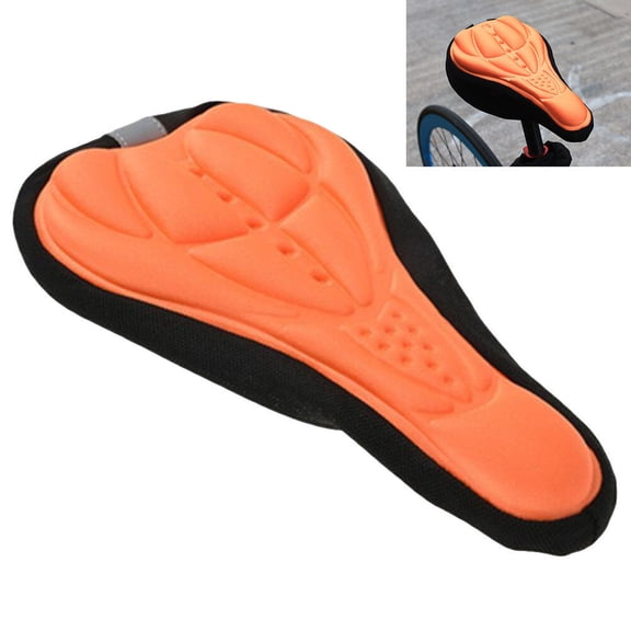 Niceauty Ergonomic Orange Bike Seat Cover with Non Slip Gel Cushion for Comfortable Riding
