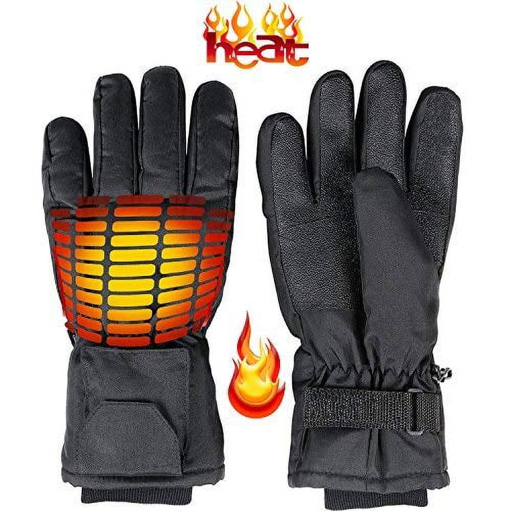 Heated Warm Gloves Men & Women - One Adult Size Thermal Electric Battery Operated Heating Warming Gloves Perfect as Insulated Hand Warmer Winter Activities Outdoor Sports Ski Hunting Snow Shoveling