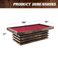 thumbnail image 3 of Barrington Ashford 8 ft Pool Table with Burgundy Wool Felt and K66 Bumpers, 3 of 8
