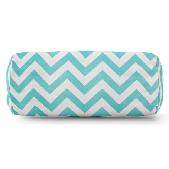 Majestic Home Goods Bolster Pillow Chevron Teal