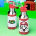 thumbnail image 3 of Paladone Super Mario Botella de agua con pajita de metal, talla única, multicolor, 3 of 4