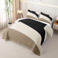 thumbnail image 3 of Homewish Black Wavy Stripes Twin Quilt Set,Contemporary Aesthetic Twin Coverlet Set,2-Piece, 3 of 7