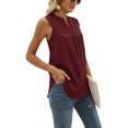 thumbnail image 2 of Txlixc - Camiseta sin mangas para mujer, color sólido para adultos, con ribete de encaje, sin mangas, con cuello en V, chaleco suelto Txlixc Moda, 2 of 4