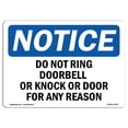 thumbnail image 1 of SignMission OS-NS-P-1824-L-11355 OSHA Notice Sign - Do Not Ring Doorbell or Knock On Door for, 1 of 1