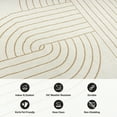 thumbnail image 5 of World Rug Gallery Modern Abstract Lines Weather Resistant Reversible Indoor/Outdoor Area Rug - NATURAL 2'x7', 5 of 8