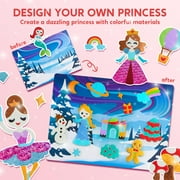 Joyfy Fashion Foil Art Kit for Kids, Mess Free Travel Toys with Foil Foam Stickers, Christmas Birthday Gift for Boys and Girls Ages 4 and Up