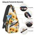 thumbnail image 4 of Sunflower Sling Bag Backpack Unisex Crossbody Shoulder Daypack Chest Bag For Women Men Hiking Travel Sport, 4 of 9