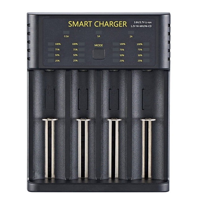 Cargador de Batería Bearachild Adaptador de carga de celda de 4 ranuras inteligente