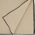 thumbnail image 3 of Fennco Styles Black & Natural Stonewashed Stitch Border Table Runner 16" W x 72" L - 100% Linen Solid Color Table Cover for Home, Dining Table Décor, Holidays, Banquets, and Special Occasions, 3 of 3