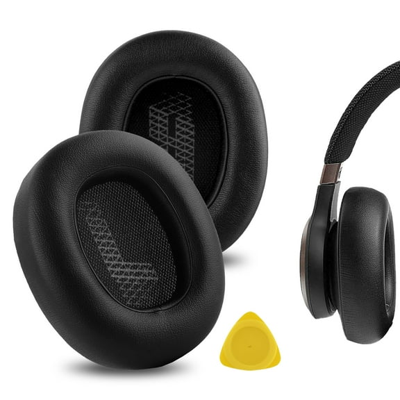 Geekria QuickFit Replacement Ear Pads for JBL Live 650 BTNC, Lifestyle E65BTNC, Duet NC, Live 660 NC Ear Cushions, Repair Parts (Black)