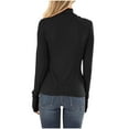 thumbnail image 3 of Samickarr Tops for Women Trendy Fall Long Sleeve Turtle Neck Soft Lightweight Tunic Blouse Solid Color Casual Loose T-Shirts, 3 of 3