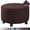 Brown, variant on LQCrafK Round Ottoman Storage Cover Folding Stool Covers Furniture Protector Cover for Footrest Ottoman Fit