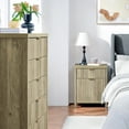 thumbnail image 3 of OAKHAM 5 Drawer Dresser, Fluted Vertical Chest of Drawers for Bedroom Living Room, Sunwashed Ash Oak, 3 of 7
